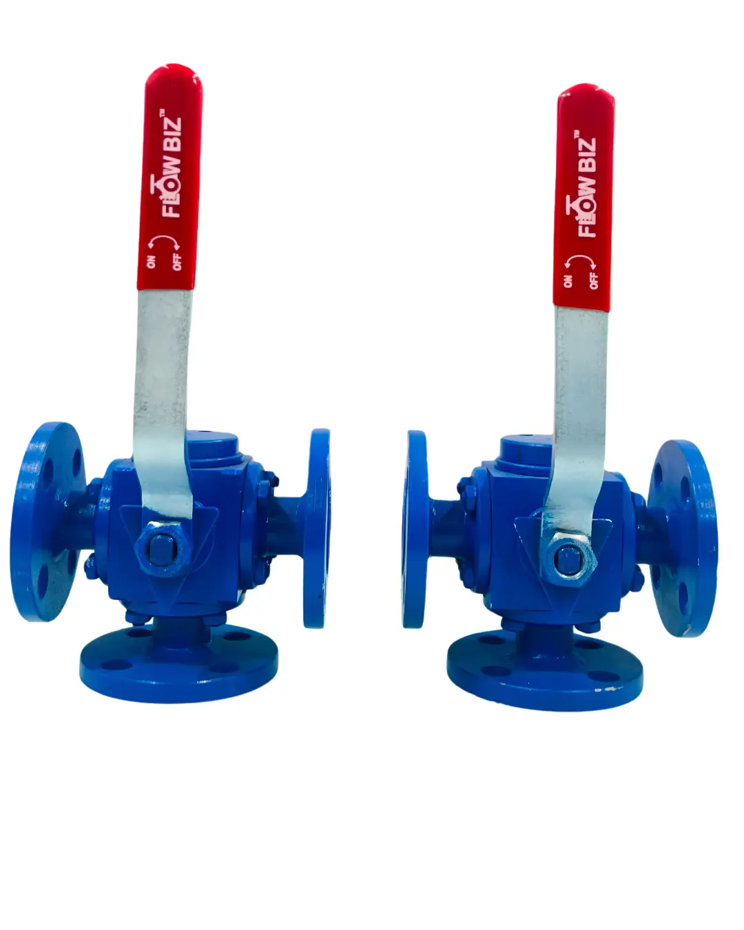 3 Way Ball Valve CS Body Flanged 150 Class (L Port) | Flowbiz