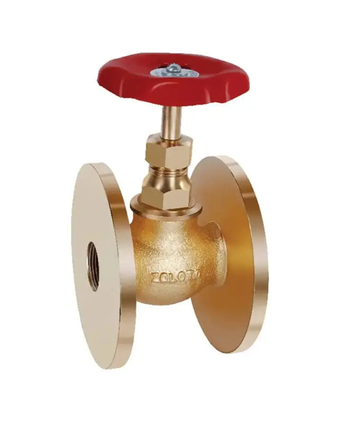 ZOLOTO Bronze Auxiliary Steam Stop Valve Straight Pattern (Flanged)