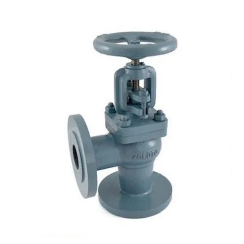 ZOLOTO Cast Iron Globe Steam Stop Valve Angle Pattern (Flanged)